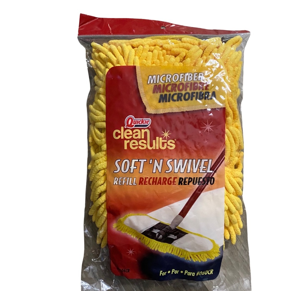 Quickie Clean Results Soft N Swivel Dust Mop Refill  Microfiber 0604CR-NEW